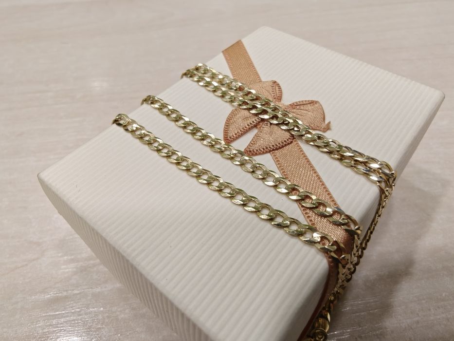 Złoty łańcuszek uniseks PANCERKA 3 MM PR 585