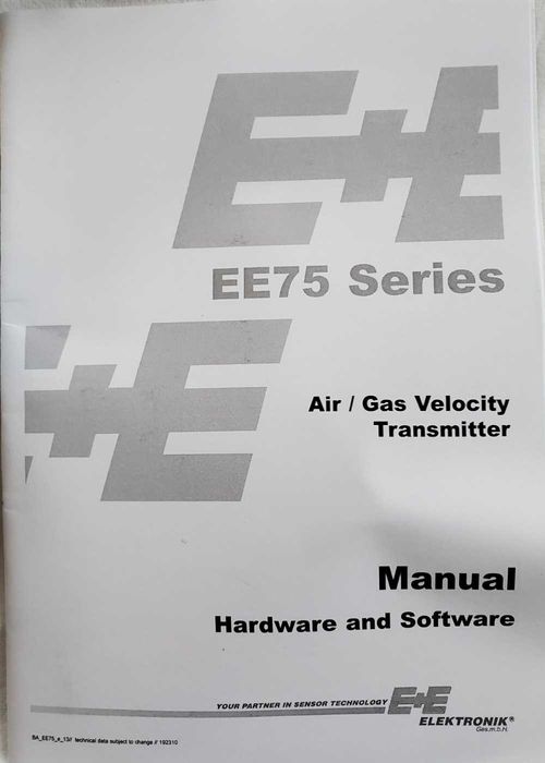 E+E  EE75 Високоточний датчик для вимірювання швидкості повітря