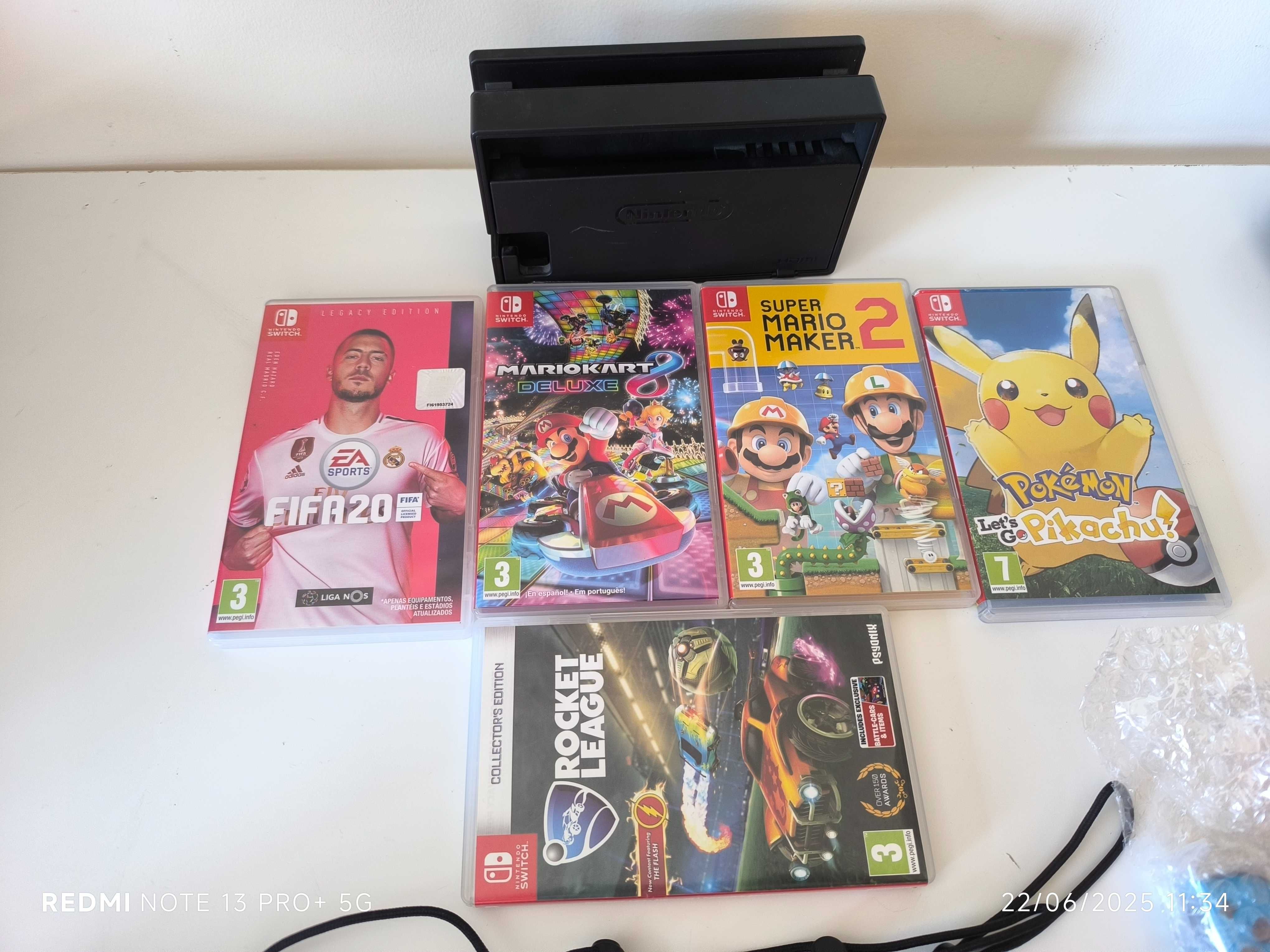 Nintendo Switch – Usada como Nova + 5 Jogos!