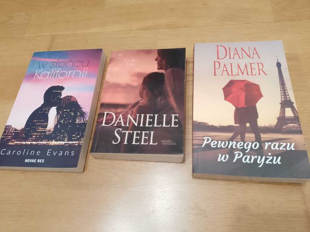 3 książki dla kobiet Caroline Evans, Danielle Steel, Diana Palmer