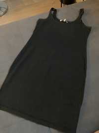 Czarna sukienka na ramiaczkach S 36 ołówkowa