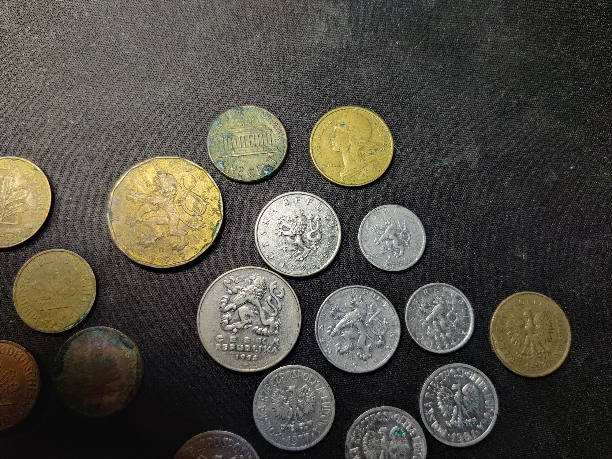 Monety ubiegłego wieku - Polska, Niemcy, Czechy, Francja, USA
