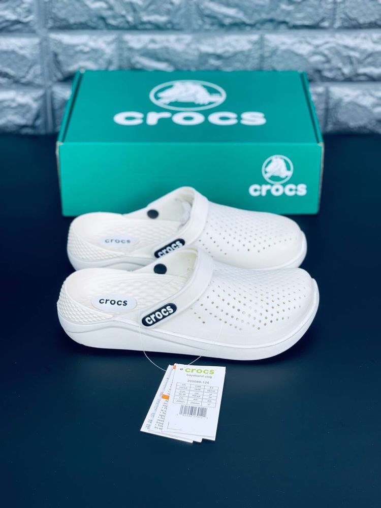 Шлепанцы женские Crocs Шлепки тапочки кроксы белые подростковые 30-41