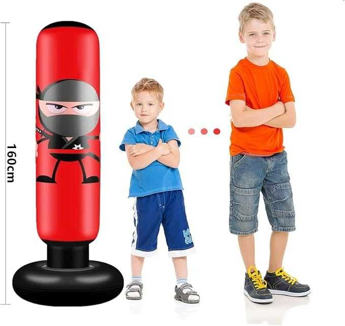 Worek bokserski Ninja 160 cm dla dzieci + rękawice trening MMA