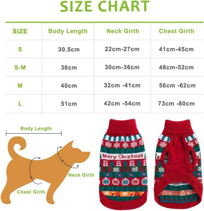 EXPAWLORER  Zimowy sweterek świąteczny dla psa rozmiar S czerwony