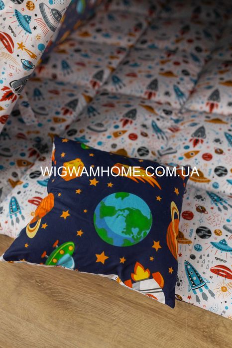 Великий Дитячий Вігвам 150х150х200см "Космос", Повний комплект