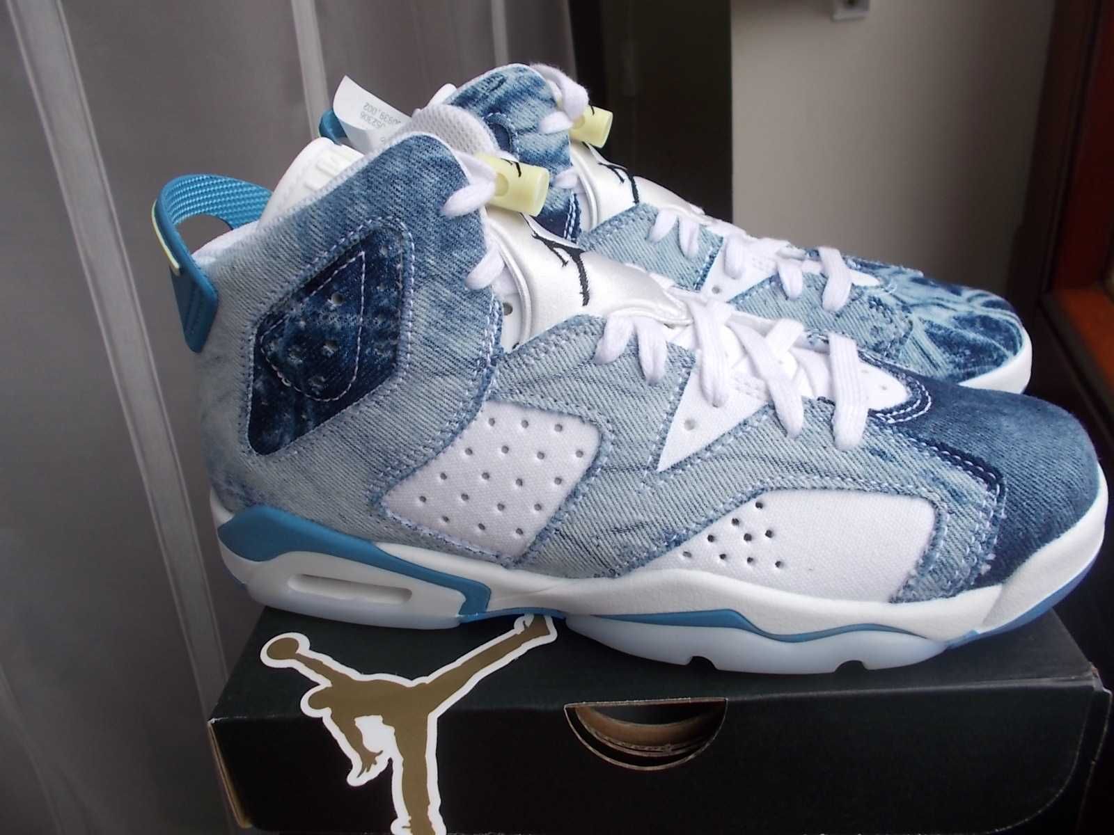 (r. Eur 38,5- 24 cm) Nike Jordan 6 Retro Washed Denim DM9045,-100