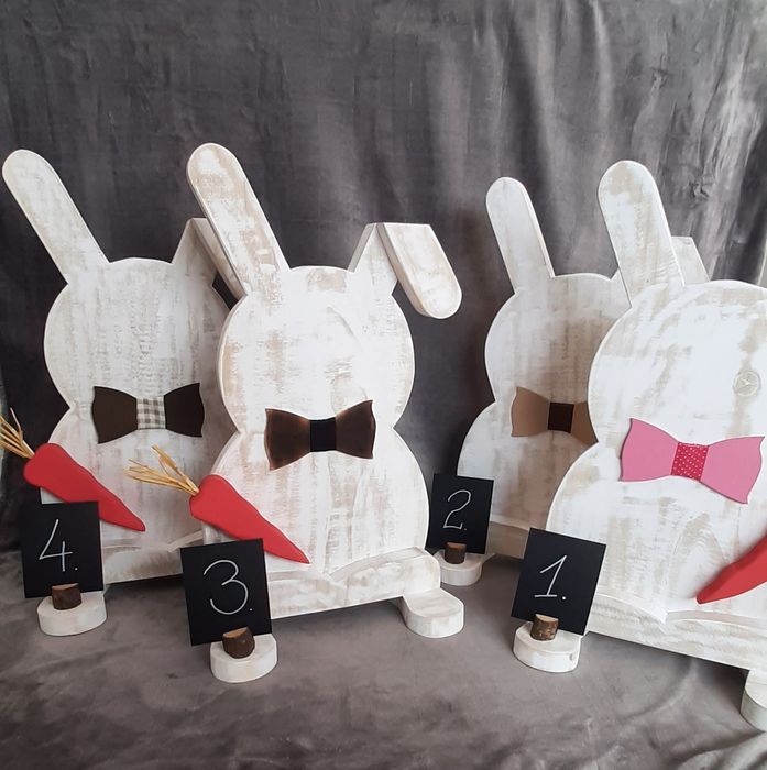 Zając wielkanocny, królik . Dekoracja domu, ogrodu . Duży. Handmade.