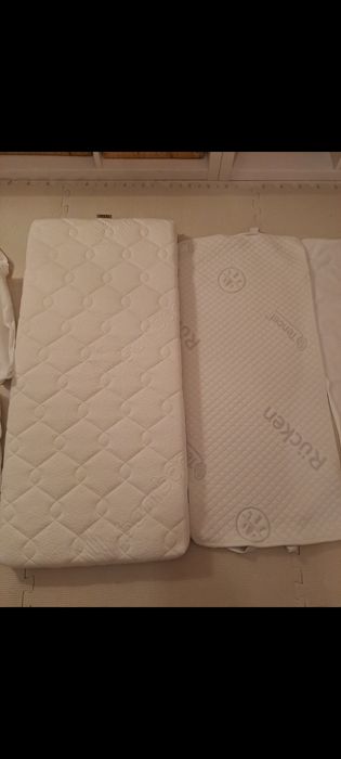 90x40 nowe prześcieradła, materac, podkłady