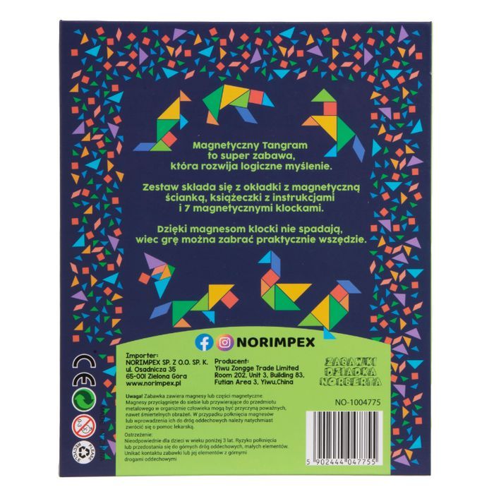Tangram Klocki Magnetyczne Drewniana Układanka Xl Gra Logiczna Puzzle