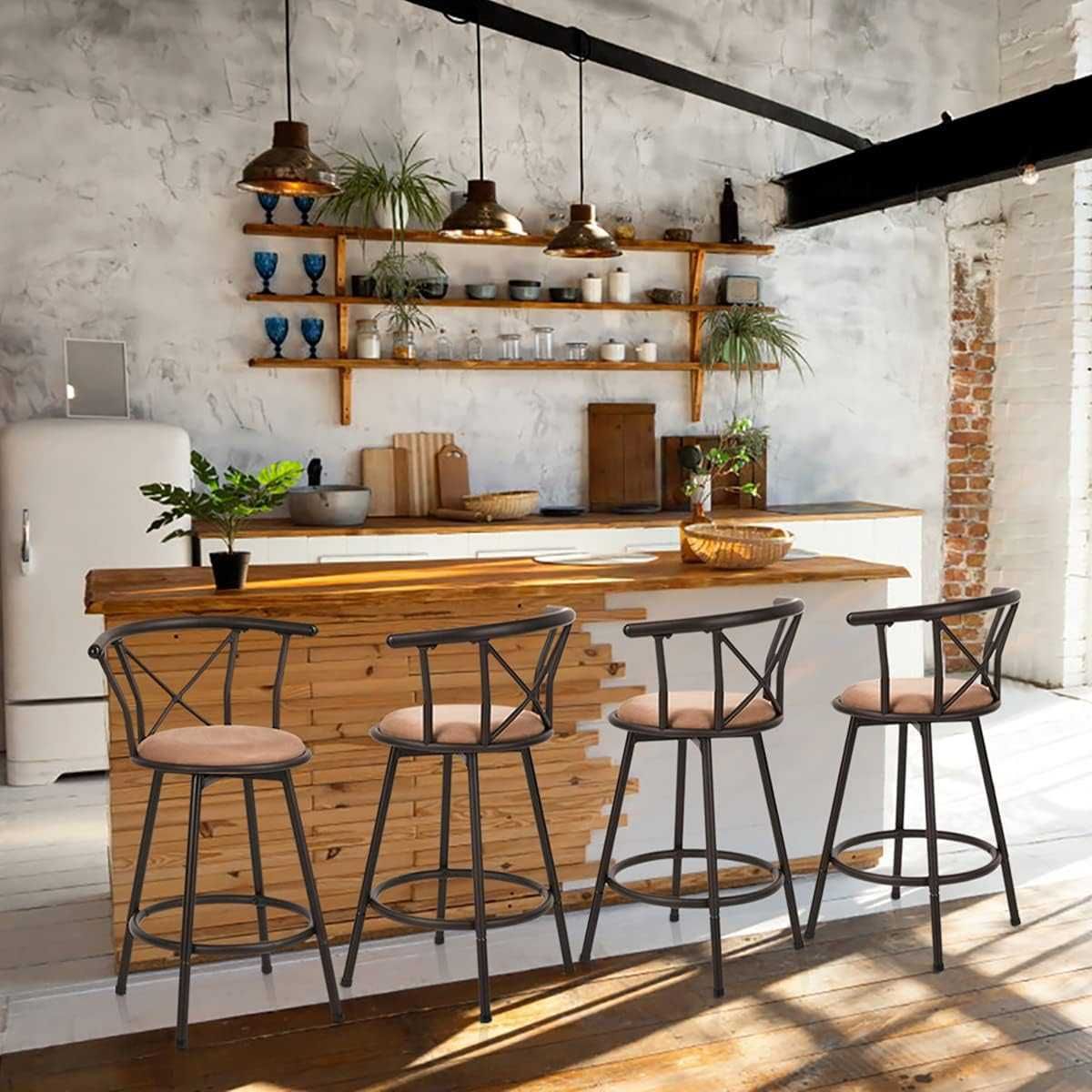 крісло барне набір 2 шт MEUBLE COSY Набір  2 вінтажних барних стільців