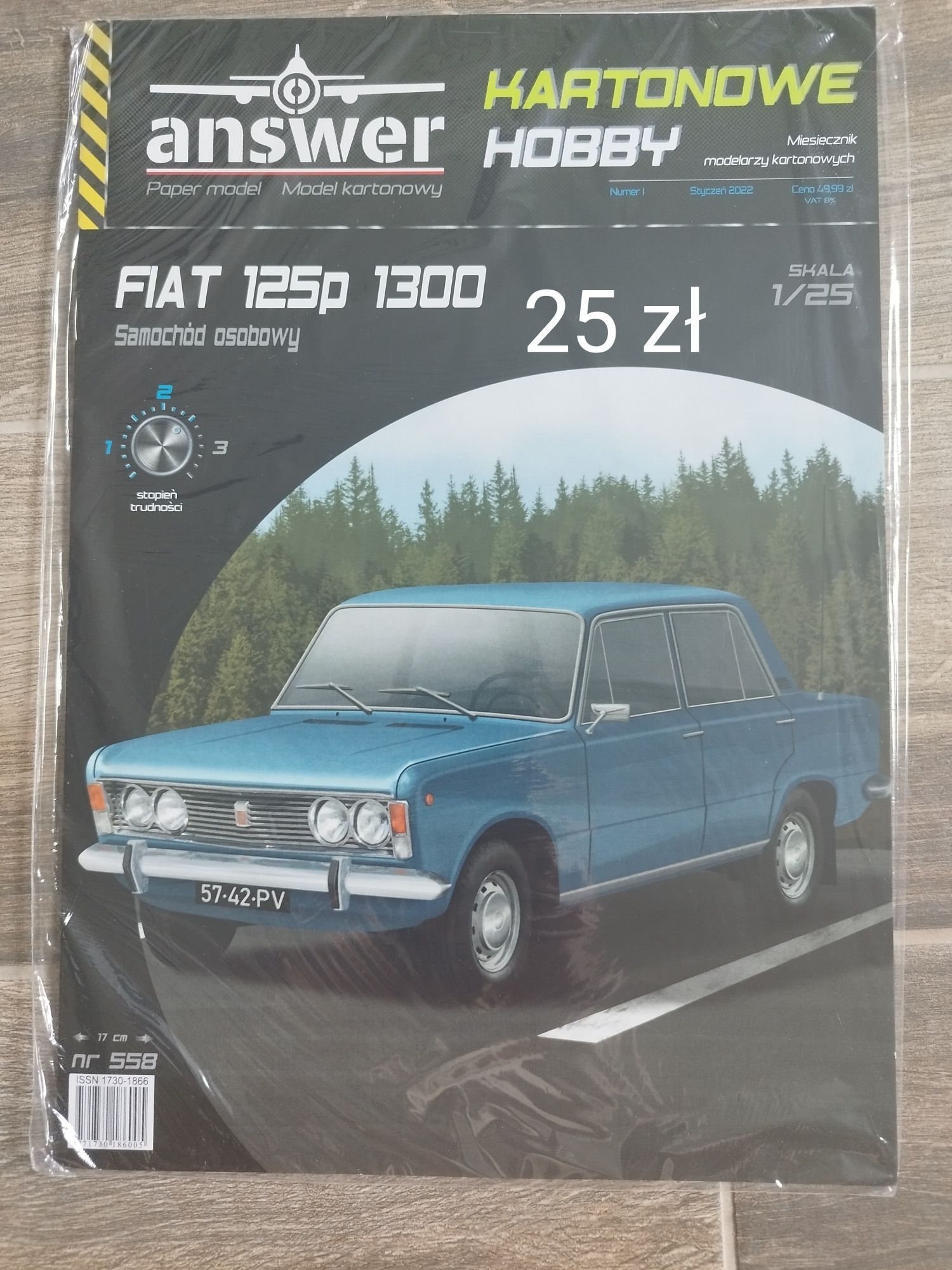 Model kartonowy Fiat 125p 1300