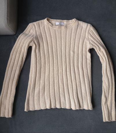 Bershka sweter jasny kremowy miękki r. XS