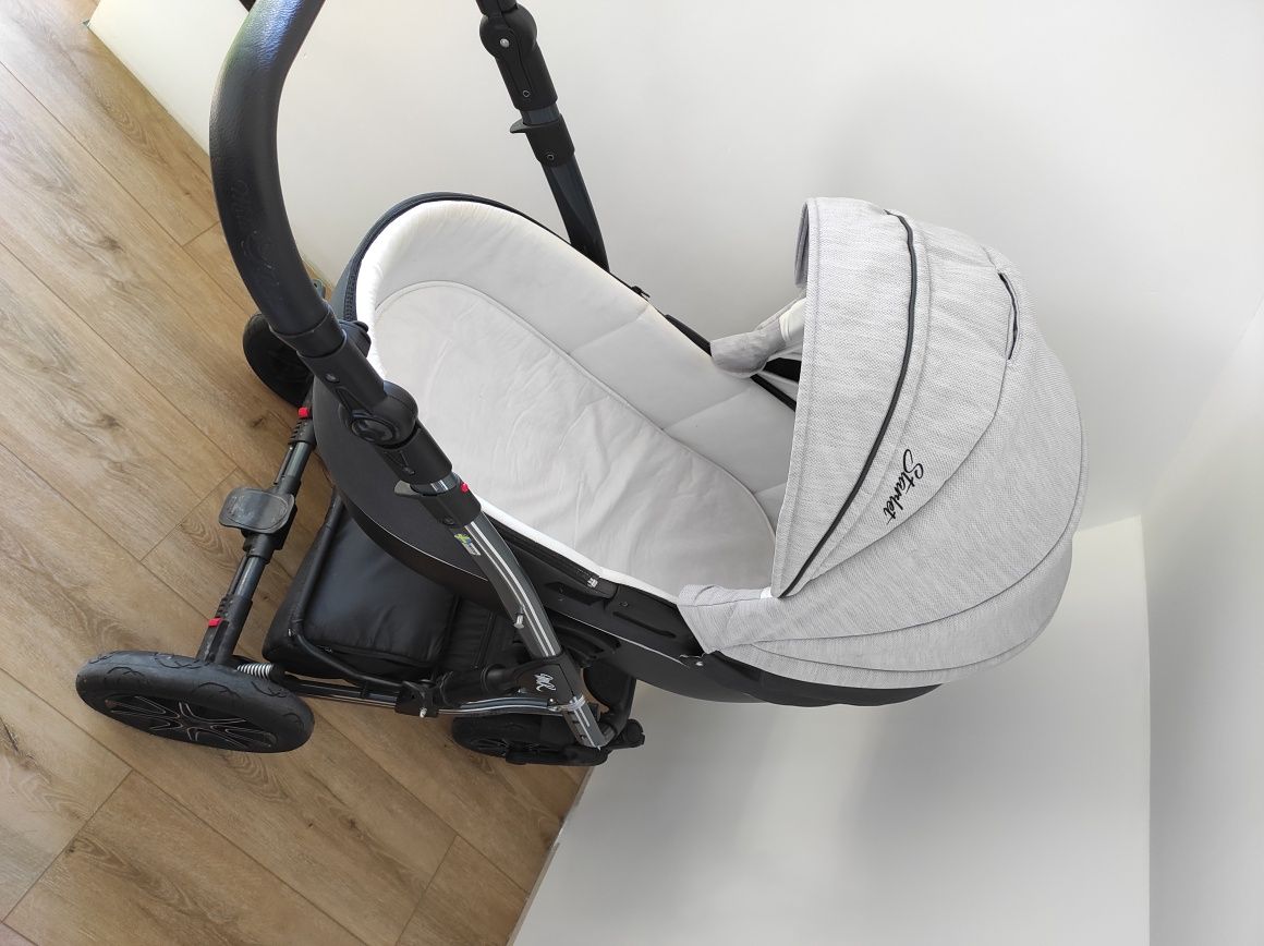 Wózek Gondola Milu Kids Starlet szary + Cybex Aton 5 2w1