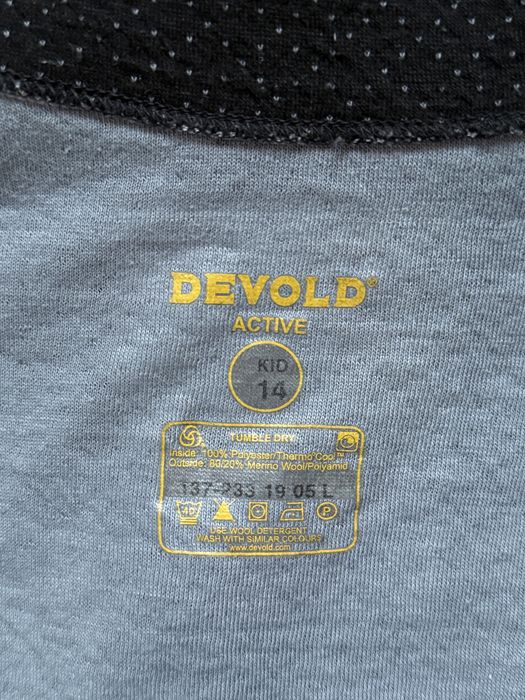Młodzieżowa bluzka termoaktywna DEVOLD Active Wełna Merino 14 lat