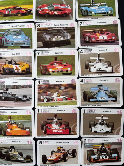 Karty z lat 90 Formuła 1 F1 samochody