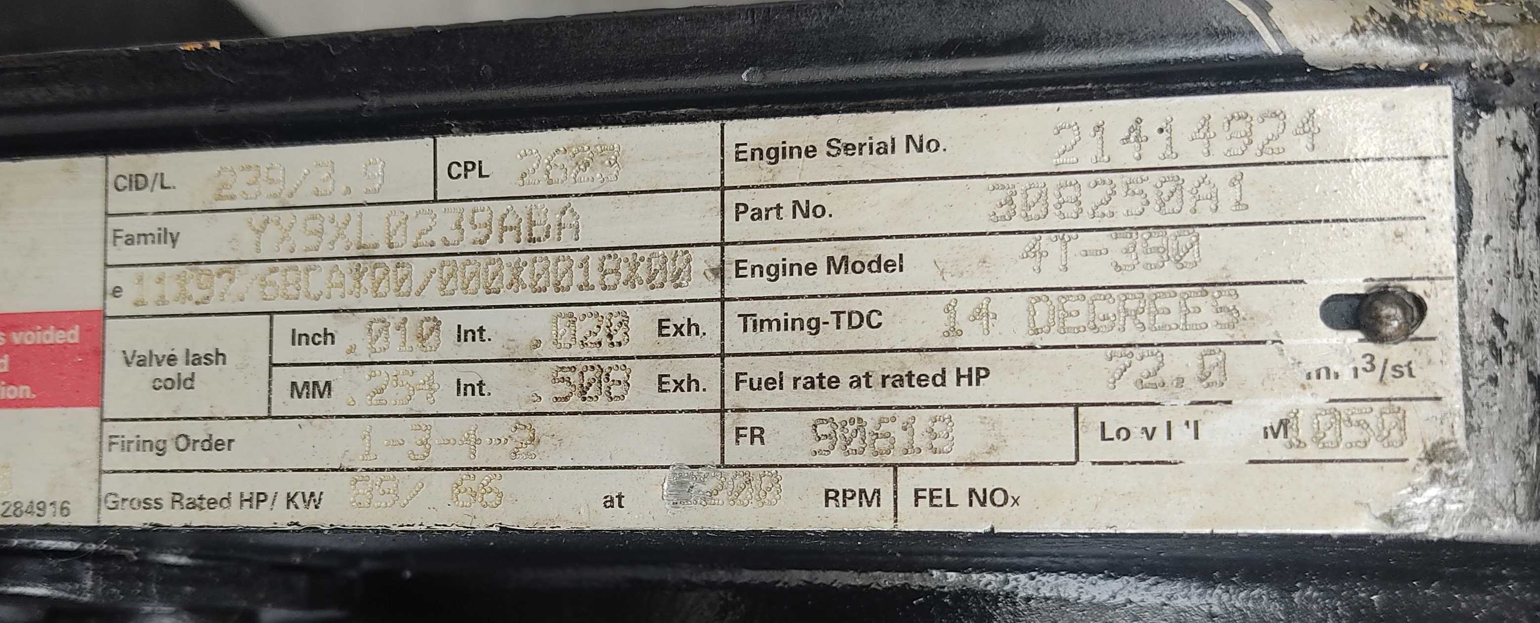 CASE 580 Motor Cummins