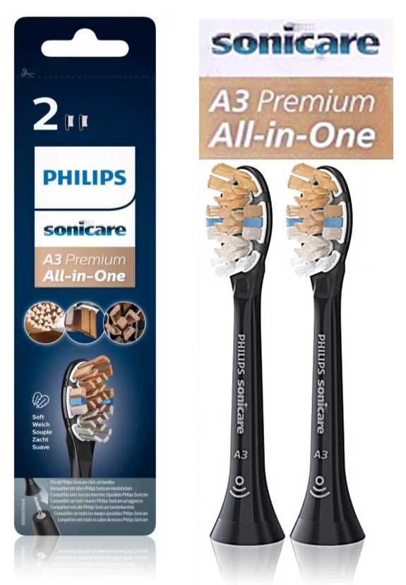 Насадки А3 All inOne (чорні) Philips Sonicare упак по 2,3,4шт Оригінал