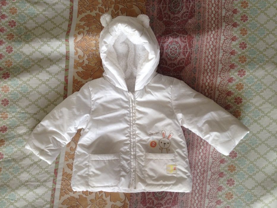 Куртка белоснежная, Mothercare, 6–9 мес.