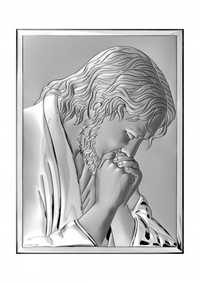 Obrazek srebrny Jezus Frasobliwy , Jezus modlący się