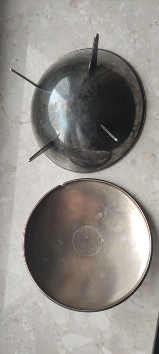 Warmet ufo cukiernica PRL stara srebrna srebro lata 60