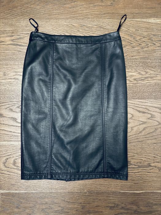 Юбка кожаная миди  Next