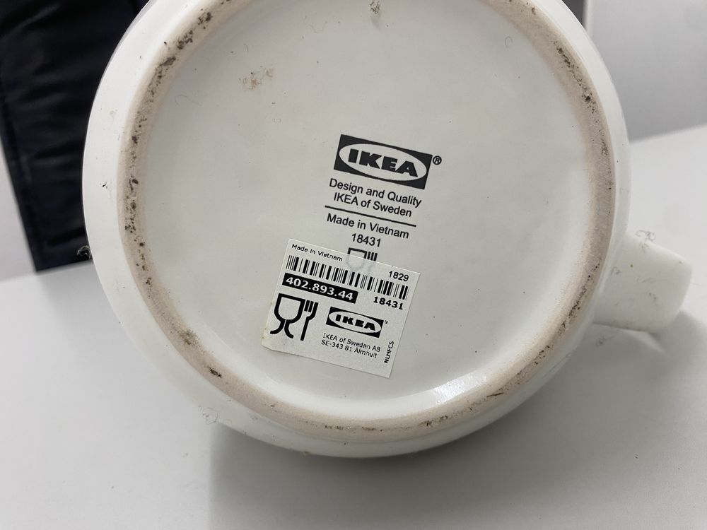 9 Bules de chá grandes, para duas pessoas, brancos Ikea