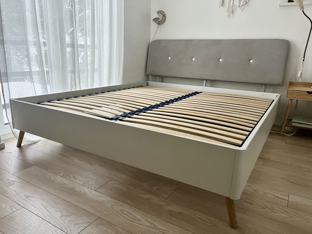 Rama łóżka 180x200 łóżko z tapicerowanym zagłówkiem