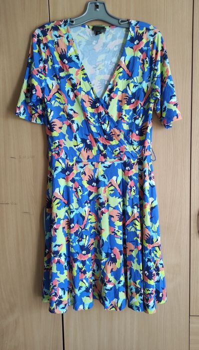 Sukienka z viskozy barwy łata rozmiar M/L