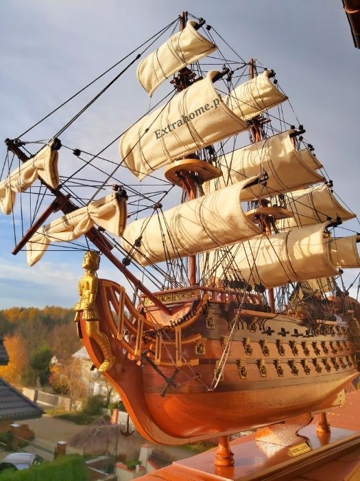 Drewniana Replika statku ROYAL LOUIS 95cm Rarytas idealny na prezent