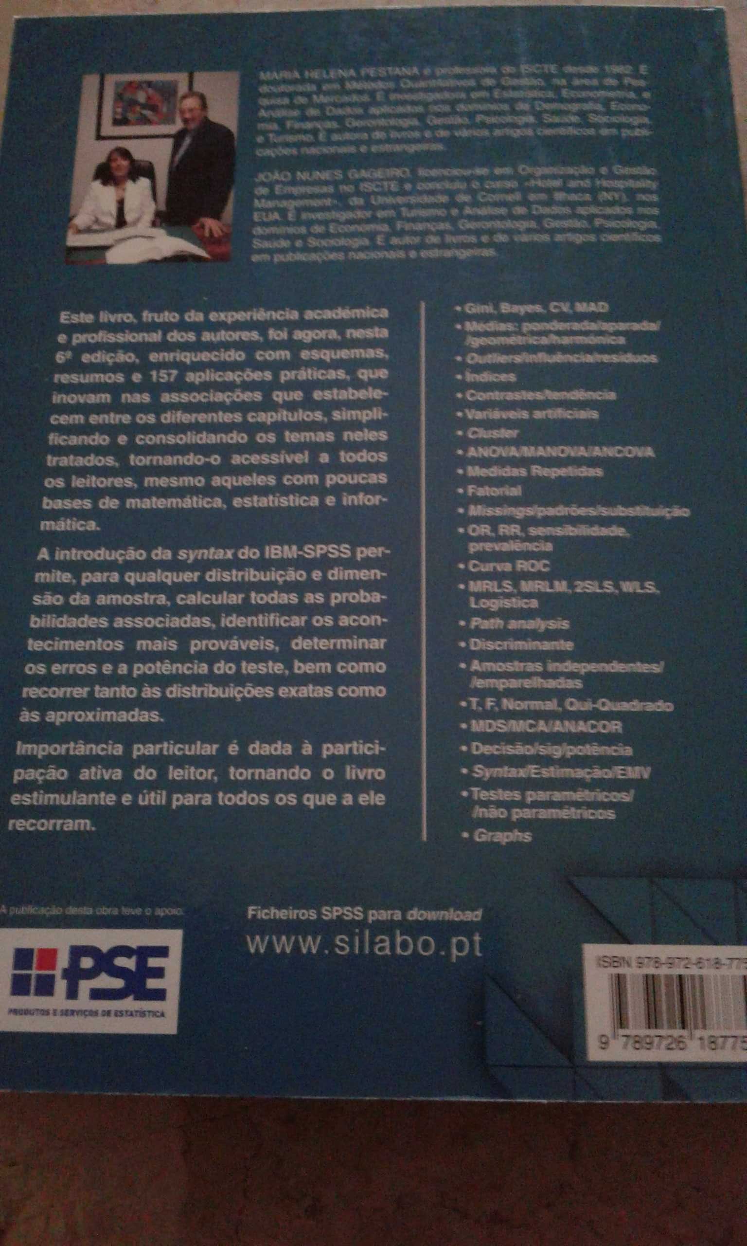 Livro Análise de Dados para as Ciências Sociais.