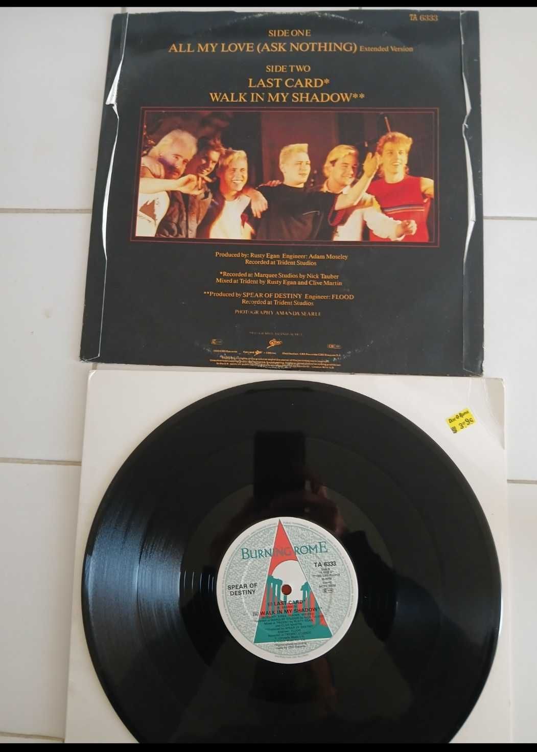 Spear Of Destiny - All My Love (Ask Nothing)  12"