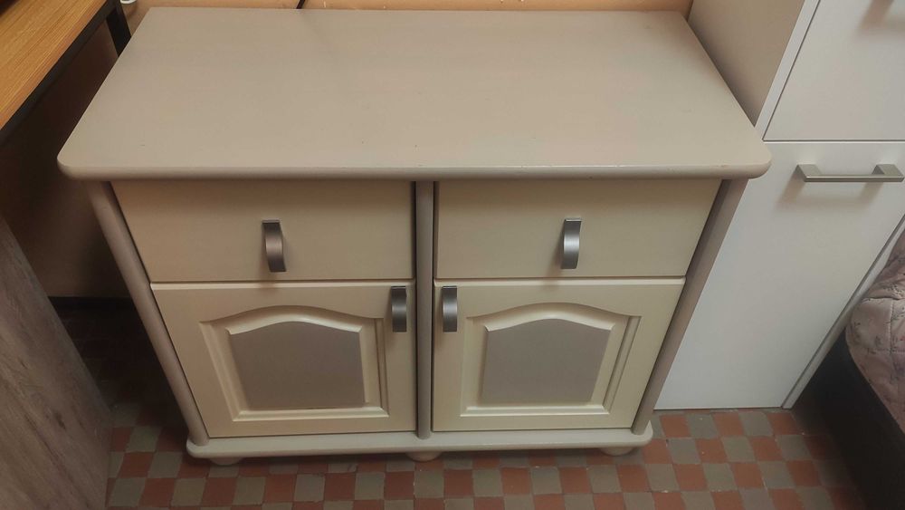 Szafka Komoda Kuchnia Pokój Salon Kremowa Szara Srebrna Grafitowa