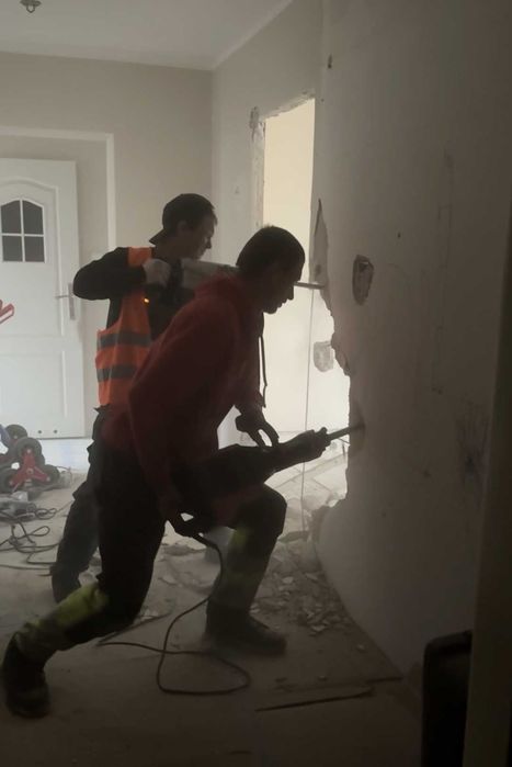 Rozbiórki, Demontaż, Kucie ścian, Skuwanie tynków, Wyburzenia, Wywóz