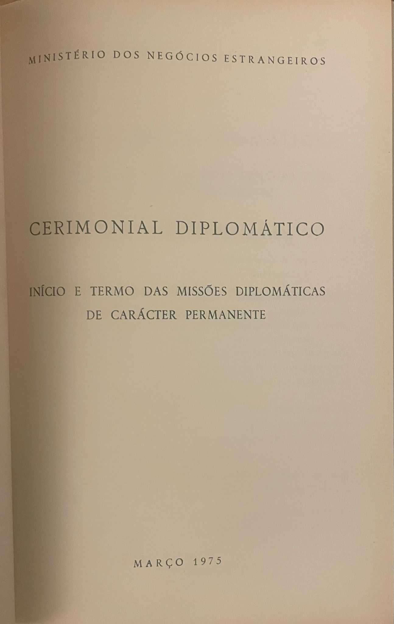Livro Cerimonial Diplomático  Março 1975