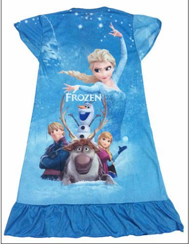 Vestido azul, rosa ou lilás Frozen 3-4A - NOVO