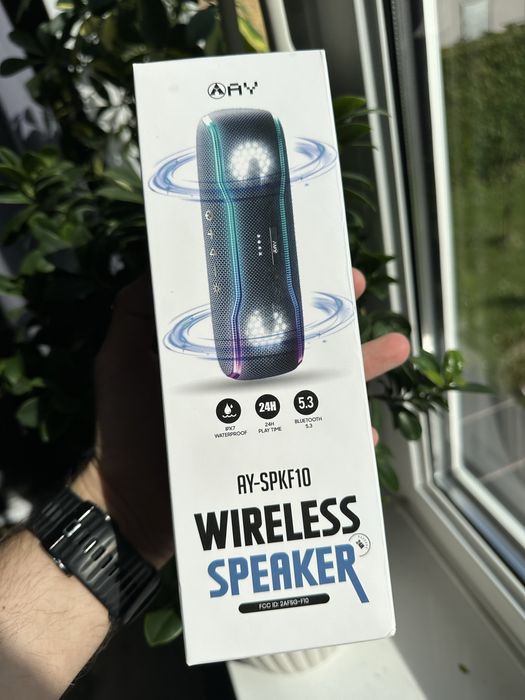 Głośnik AY AY SPKF10 Bluetooth 5.3 25W IPX7 LED 24h Bass