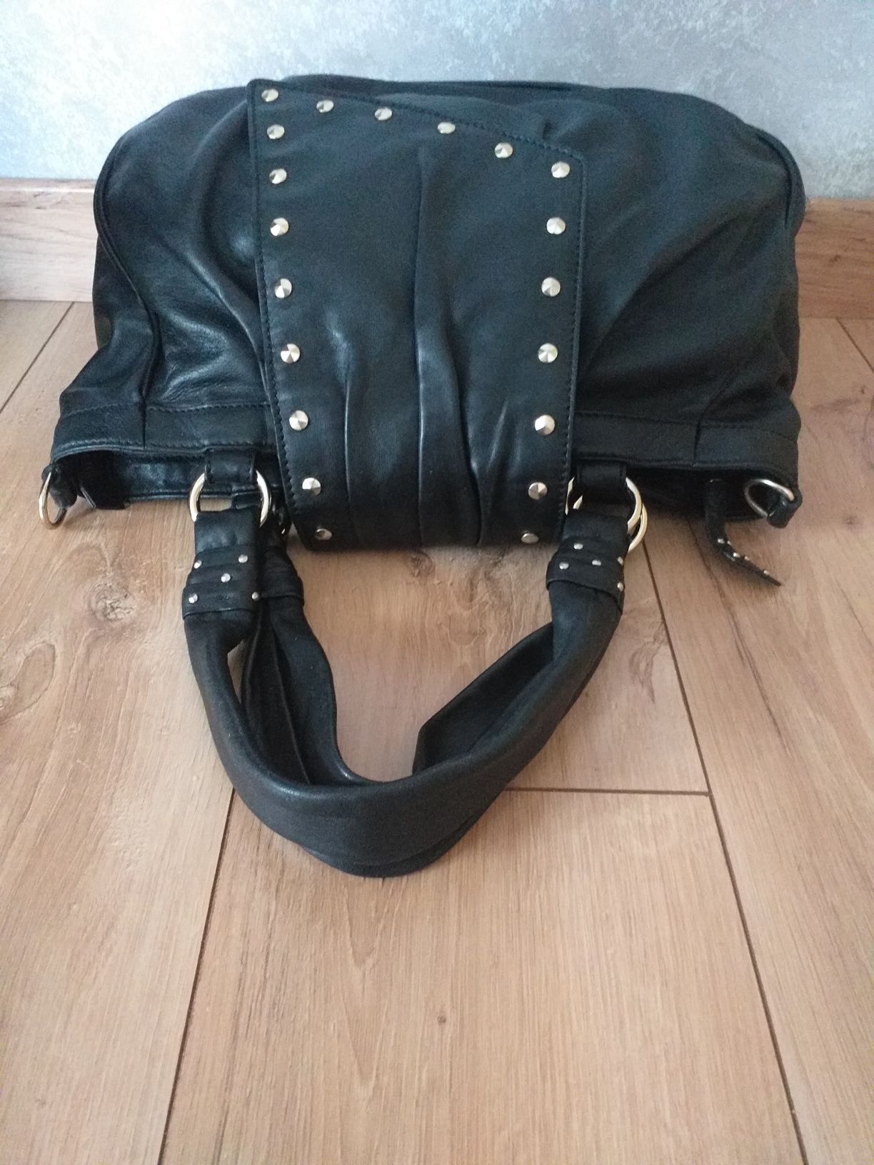 MAXMARA oryginalna skóra naturalna torebka shopper worek kuferek dżety