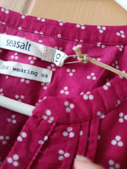 Seasalt bluzka z krótkim rekawem 38 sztruksowa M