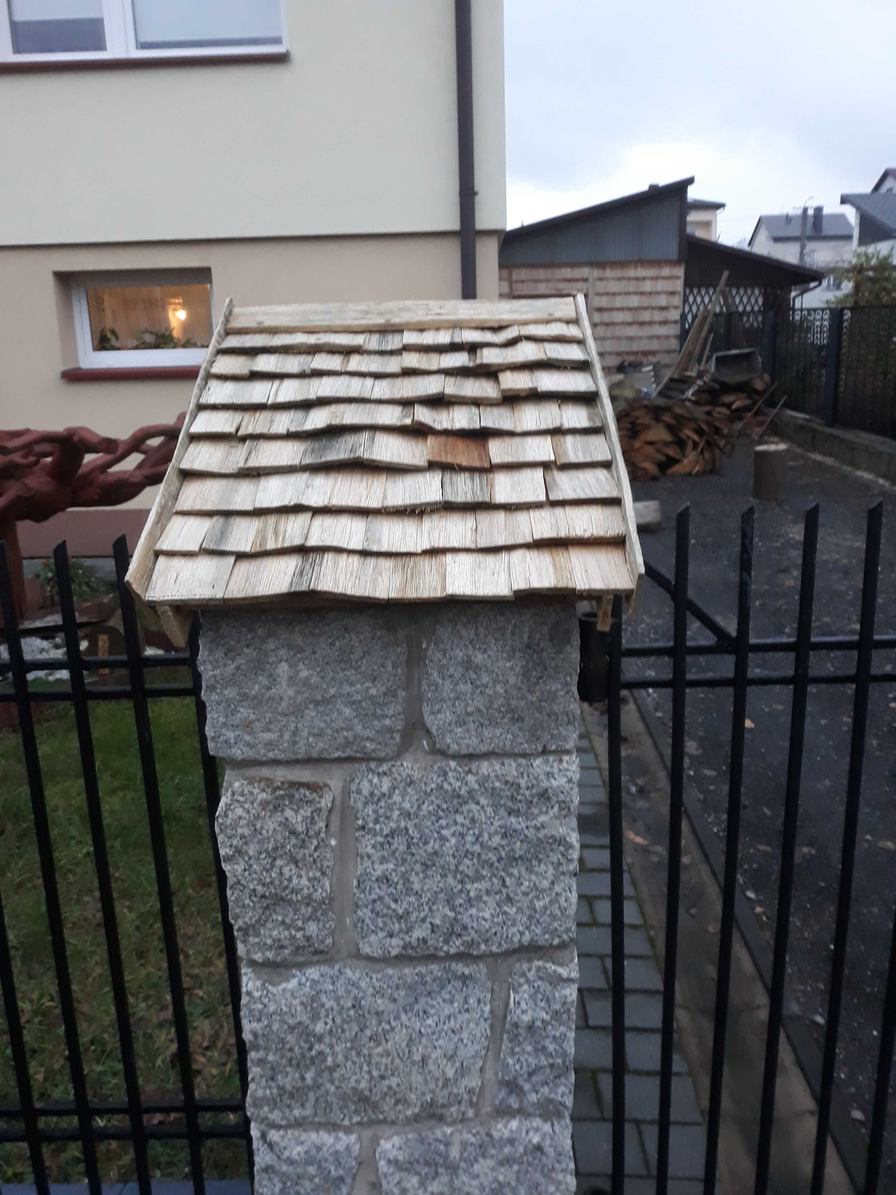 daszki gontowe na słupki ogrodzeniowe