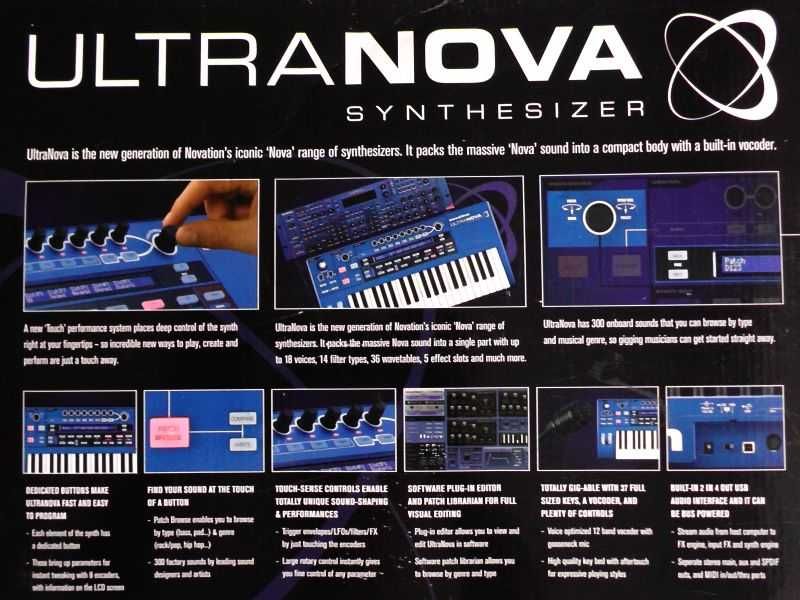 Novation Ultranova mikrofon kabel karton firmowy