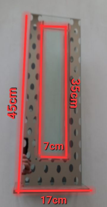 Wazon glamour designerski lustrzany Lux wysokość 45cm