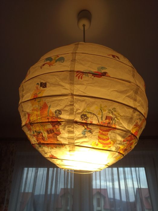 Lampa sufitowa, papierwa dla chłopca