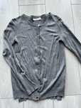 Zara sweterek S rozpinany szary damski knit wiskoza kardigan massimo