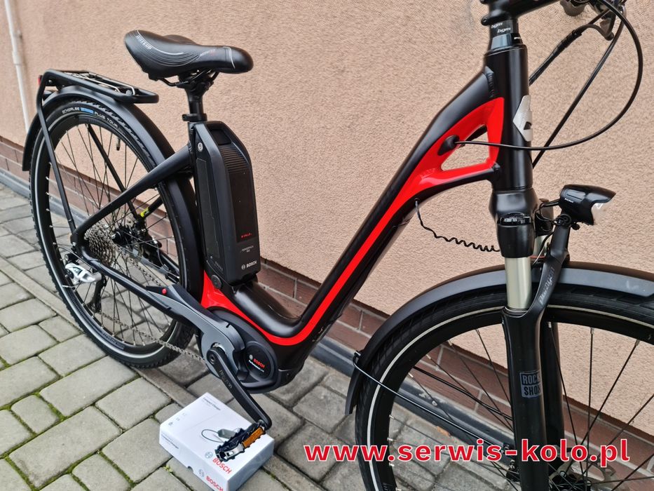 Rower elektryczny damka damski BERGAMONT E-Ville koła 28 SHIMANO XT