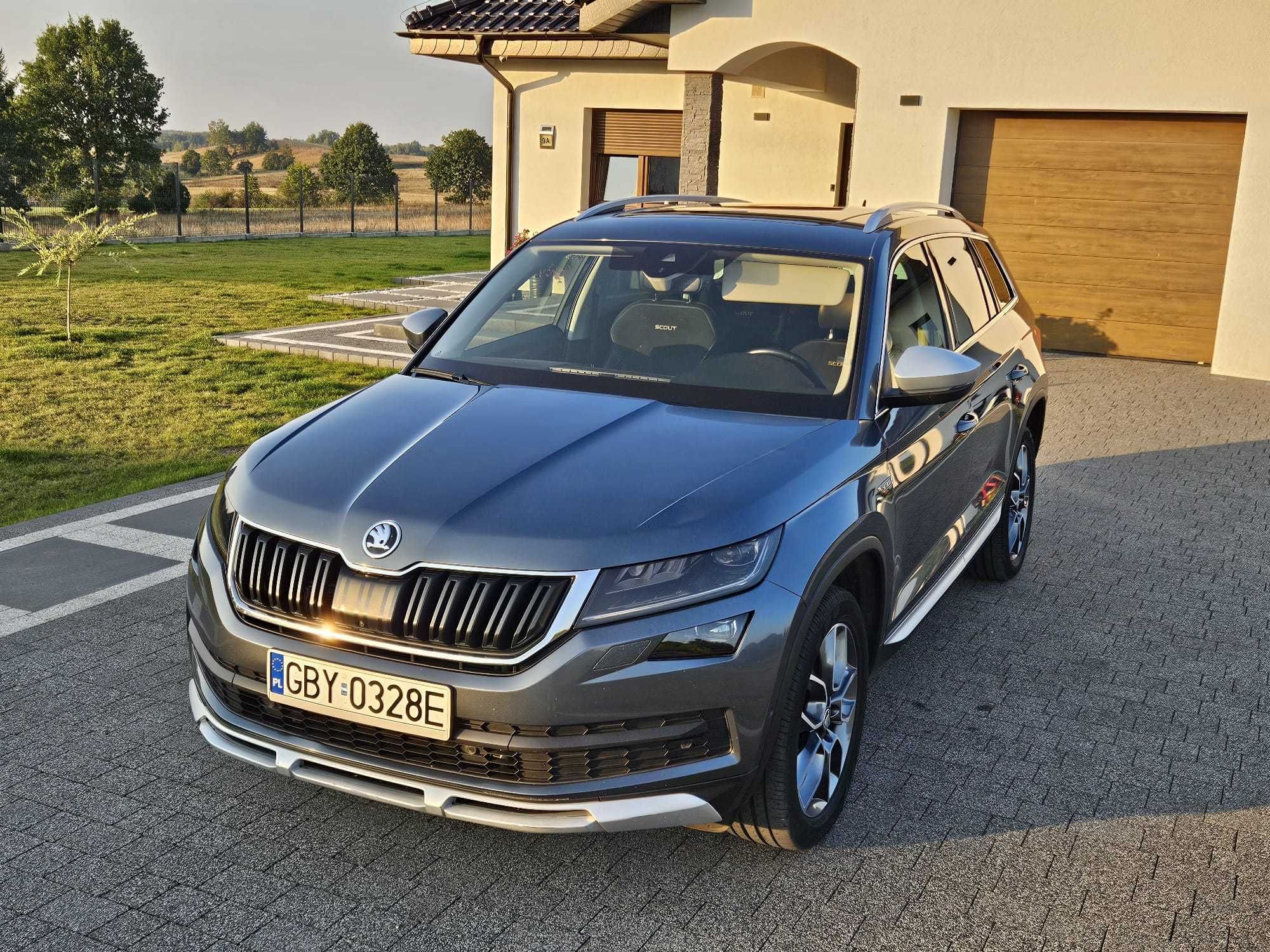 Skoda KODIAQ 2,0 TDI SCOUT 4x4 Webasto Kamery 360 FULL 7 OS POMORSKIE