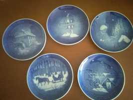 Talerze ceramiczne dekoracyjne na ścianę Boże Narodzenie