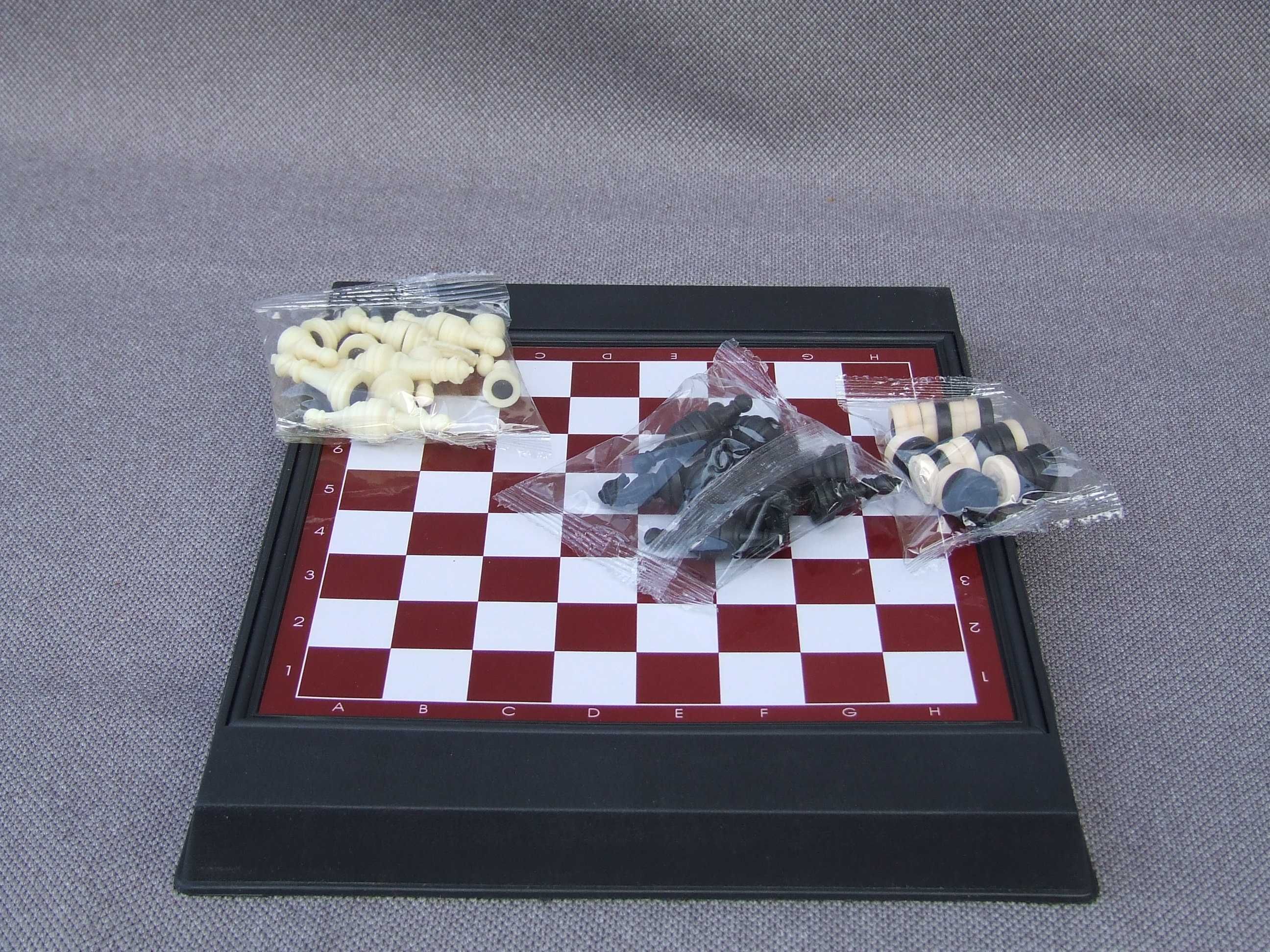 Шашки детские магнитные 2 в 1/шахматы дорожние/компактные