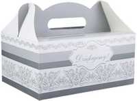 Pudełko pudełka pojemnik na ciasto ciastka weselne ślubne