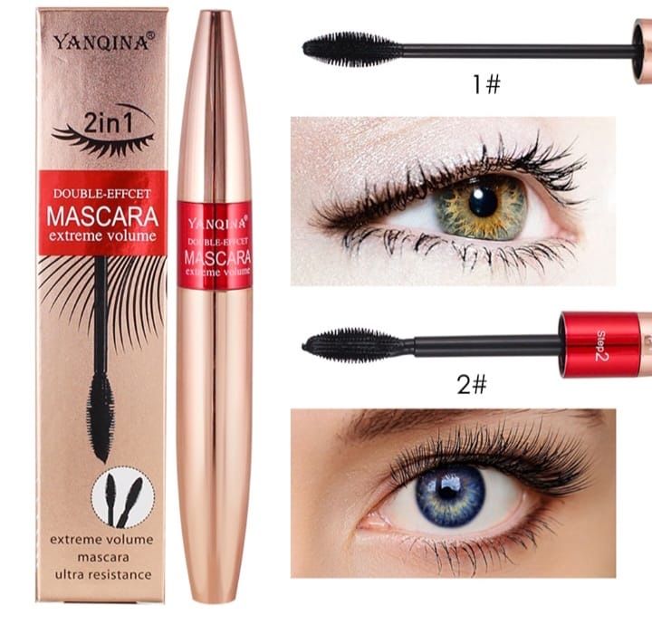 Тушь для ресниц  2 в 1 супер объем . Mascara